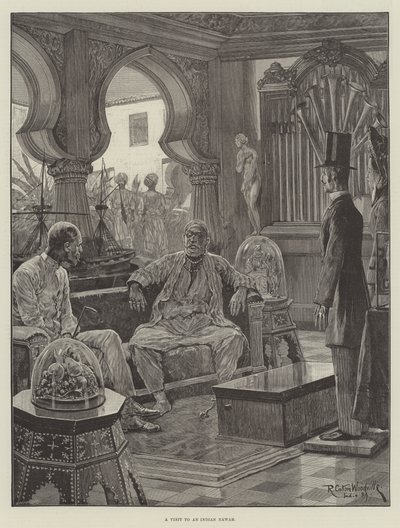 A Visit to an Indian Nawab by Richard Caton Woodville junior